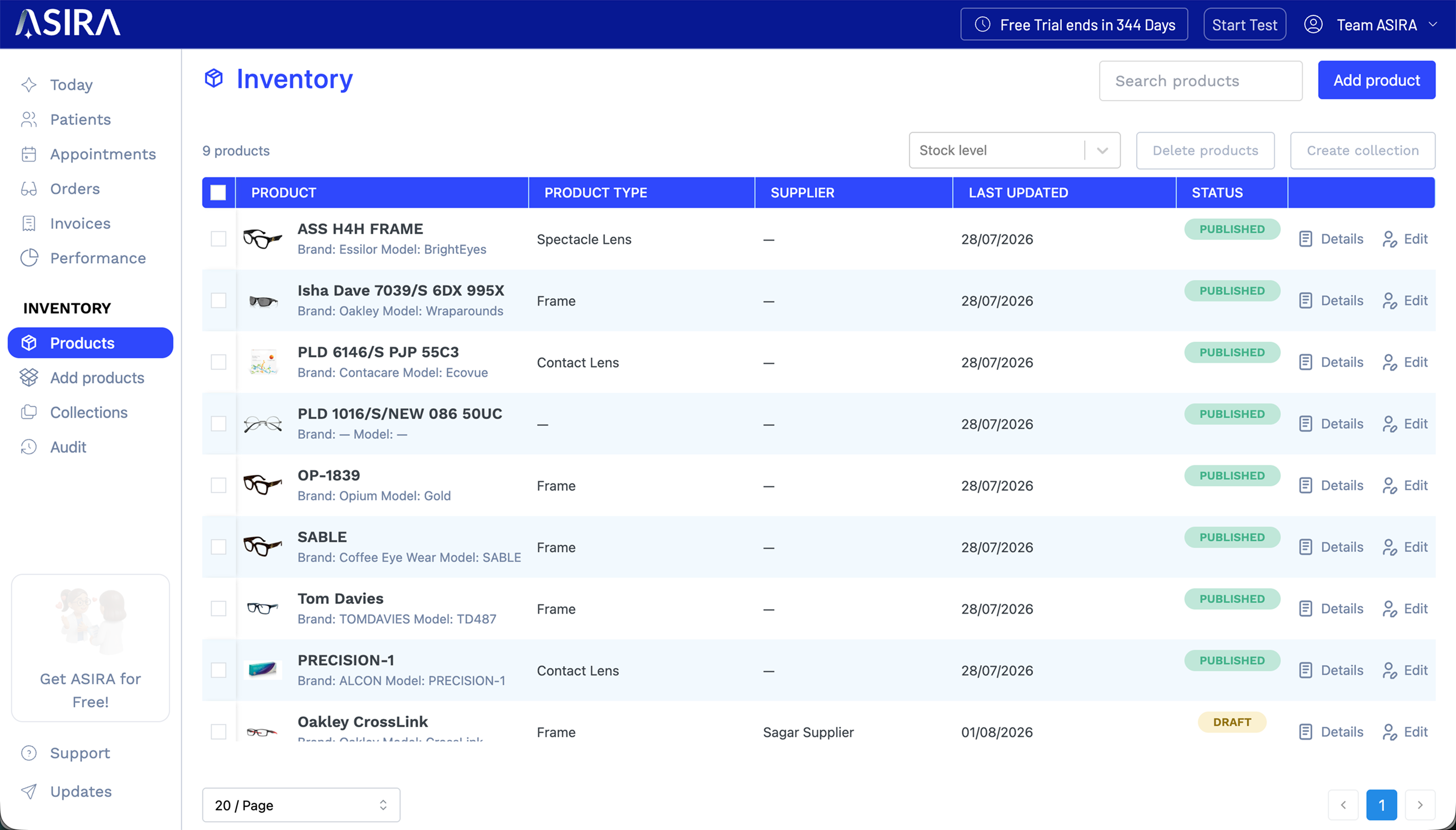 ASIRA has everything you need to manage your inventory